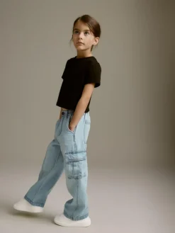 Next Wide Leg Cargo Jeans (3-16yrs)^ Jeans