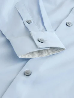 Online Next Light Blue Long Sleeves Smart Trimmed Shirt (3-16yrs)