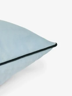 Next Light Blue Matte Velvet Contrast Pipe 50 x 50cm Cushion^ Cushions & Throws