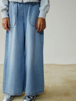 Sale Next Light Blue Pullon Wide Leg Trousers (3-16yrs)