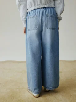Sale Next Light Blue Pullon Wide Leg Trousers (3-16yrs)