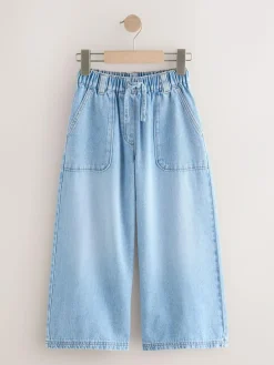 Sale Next Light Blue Pullon Wide Leg Trousers (3-16yrs)