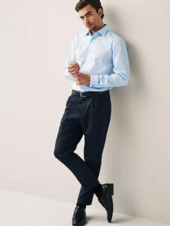 Next Regular Fit Easy Care Double Cuff Smart Shirt^ Shirts|Occasionwear