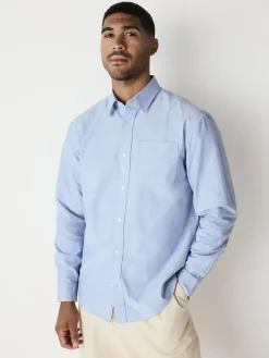 Next Light Blue Regular Fit Long Sleeve Oxford Shirt^ Shirts
