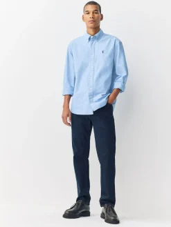 Next Light Blue Regular Fit Long Sleeve Oxford Shirt^ Shirts|Occasionwear