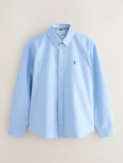 Next Light Blue Regular Fit Long Sleeve Oxford Shirt^ Shirts|Occasionwear