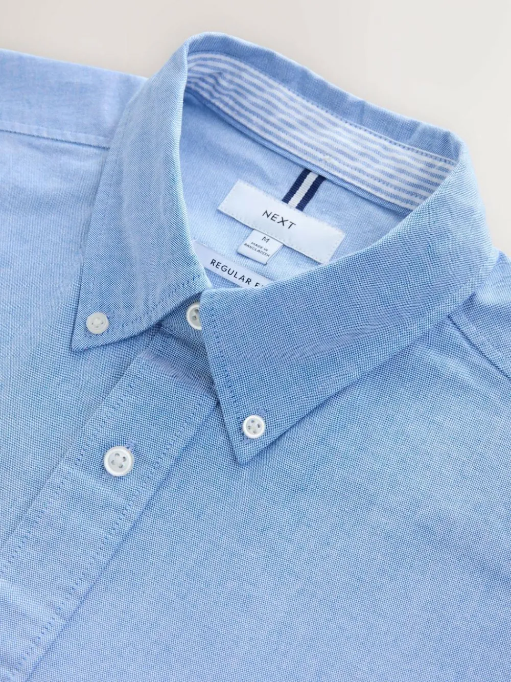 Next Light Blue Regular Fit Short Sleeve Oxford Shirt^ Shirts
