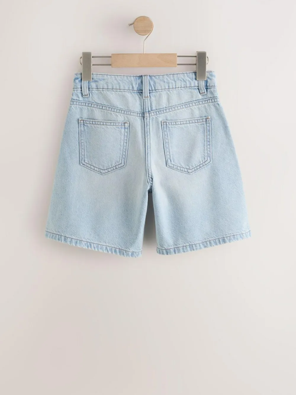 Best Next Regular Length Relaxed Denim Shorts (3-16yrs) Light Blue