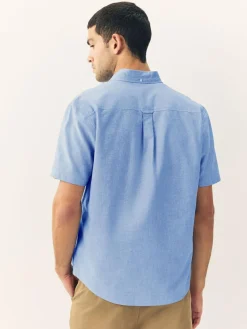 Best Next Light Blue Short Sleeve Oxford Shirt