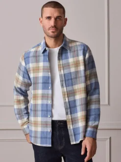 Next Light Blue Signature Long Sleeve Check Shirt^ Shirts