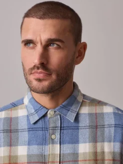 Next Light Blue Signature Long Sleeve Check Shirt^ Shirts