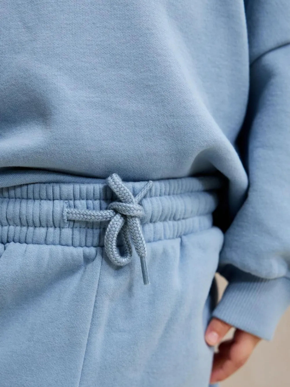 Next Single Printed Crew Neck Sweat Top & Joggers Set (3mths-7yrs) Light Blue