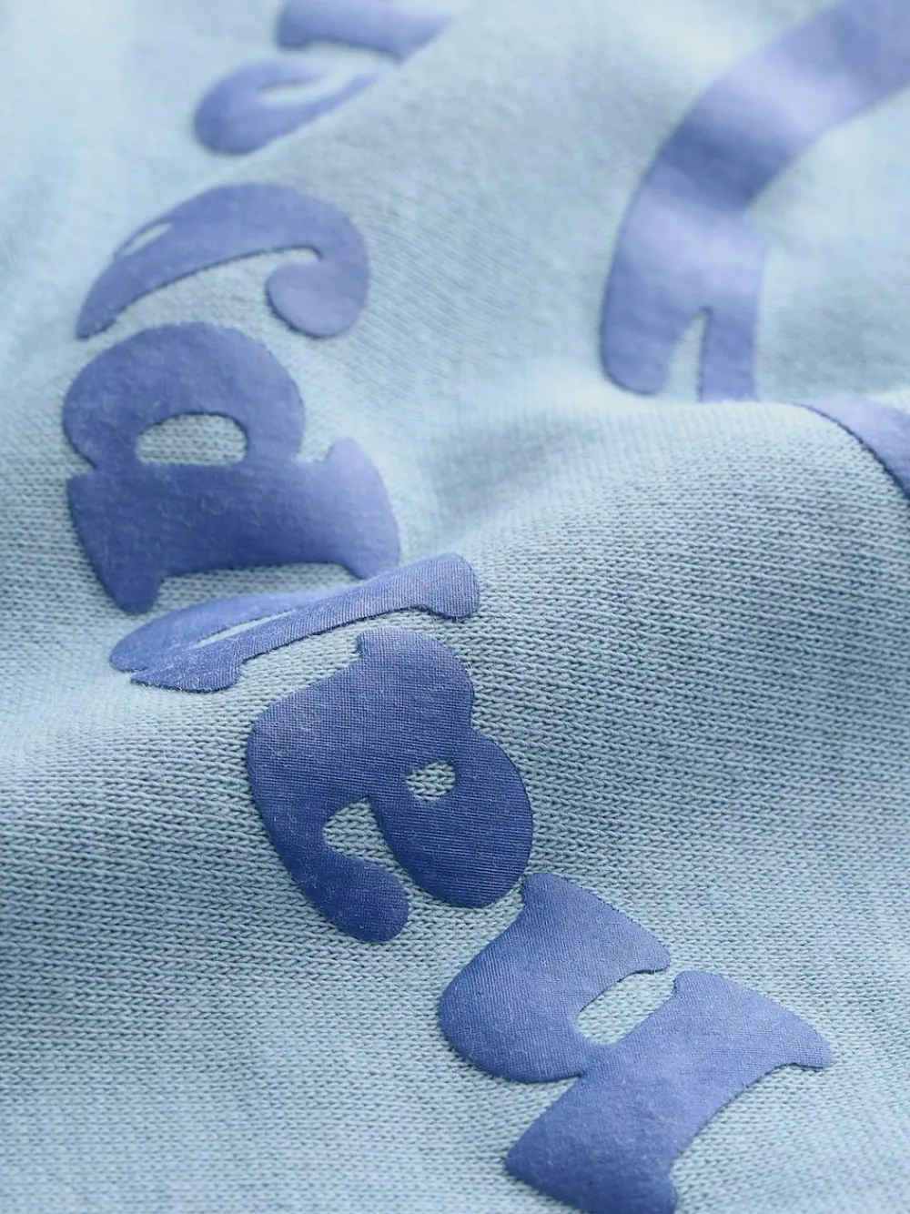 Next Single Printed Crew Neck Sweat Top & Joggers Set (3mths-7yrs) Light Blue