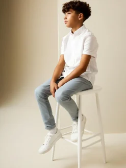 Outlet Next Light Blue Skinny Fit Stretch Chino Trousers (3-17yrs)