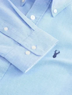 Sale Next Light Blue Slim Fit Long Sleeve Oxford Shirt