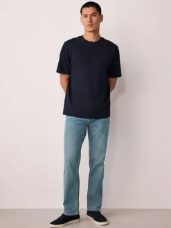 Next Light Blue Straight Fit Motionflex Jeans^ Jeans|Jeans