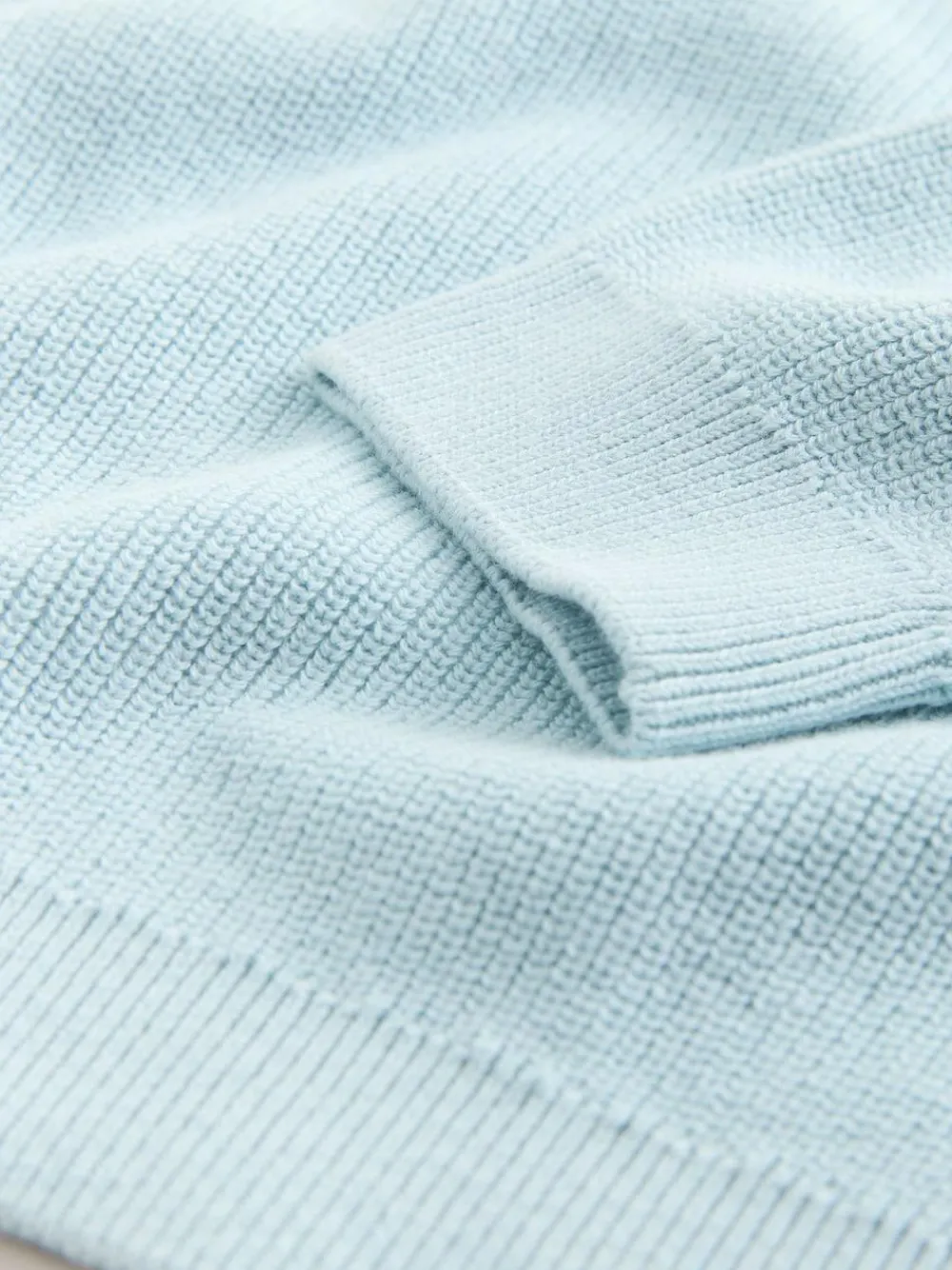 Next Light Blue Without Stag Cotton Crew Neck Knitted Jumper (3-16yrs)^BOY Knitwear & Sweaters|Knitwear