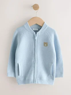 Discount Next Light Blue Zip Through Cardigan (3mths-7yrs)
