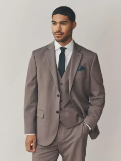 Online Next Regular Fit Motionflex Stretch Suit Jacket Light Brown