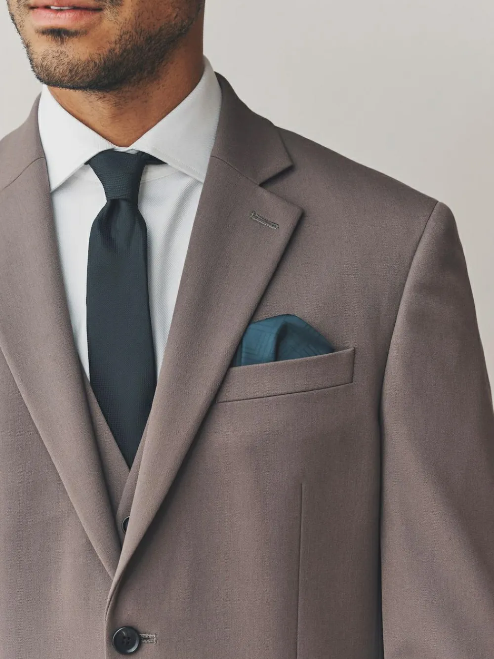 Online Next Regular Fit Motionflex Stretch Suit Jacket Light Brown