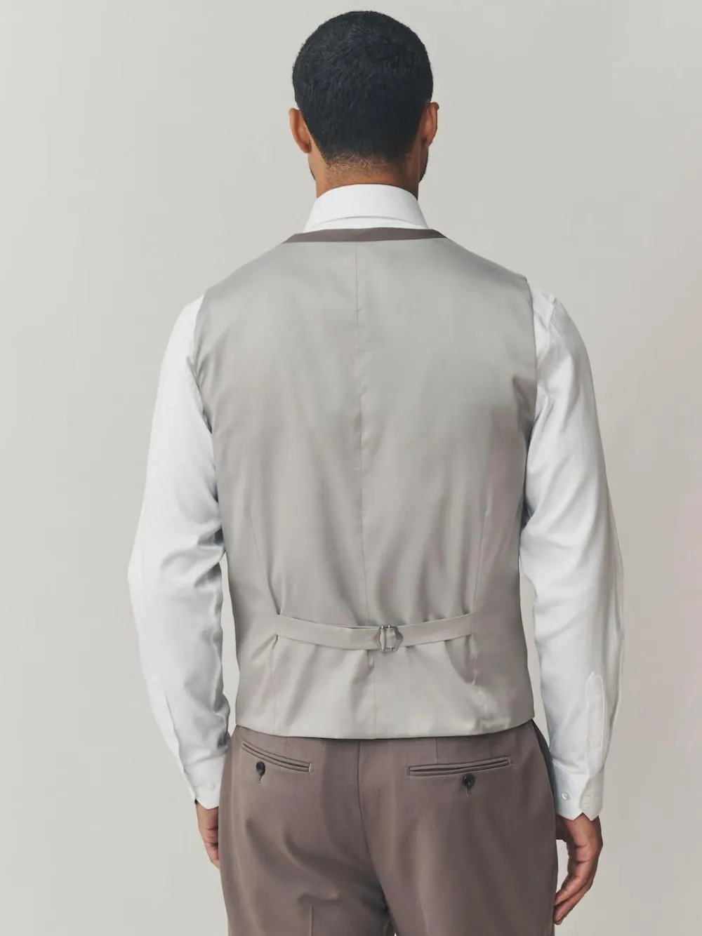 Next Regular Fit Motionflex Stretch Waistcoat Light Brown