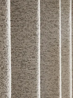 New Next Bouclé Lined Eyelet Curtains Light Grey