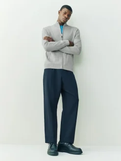 Next N.Premium Regular Fit 100% Cotton Premium Zip-Through Cardigan^ Knitwear|Knitwear