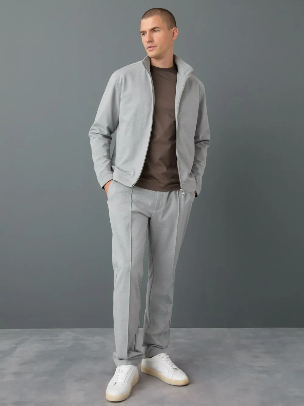 Next Premium Smart Funnel Neck Zip Through With Wool^ Occasionwear|Blazers & Formal Jackets