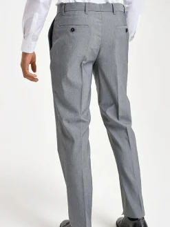 Next Light Grey Regular Fit Stretch Smart Trousers^ Nightwear|Pants & Chinos