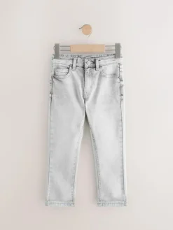 Next Light Grey Regular Fit Stretch Jeans (3-17yrs)^BOY Jeans|Jeans