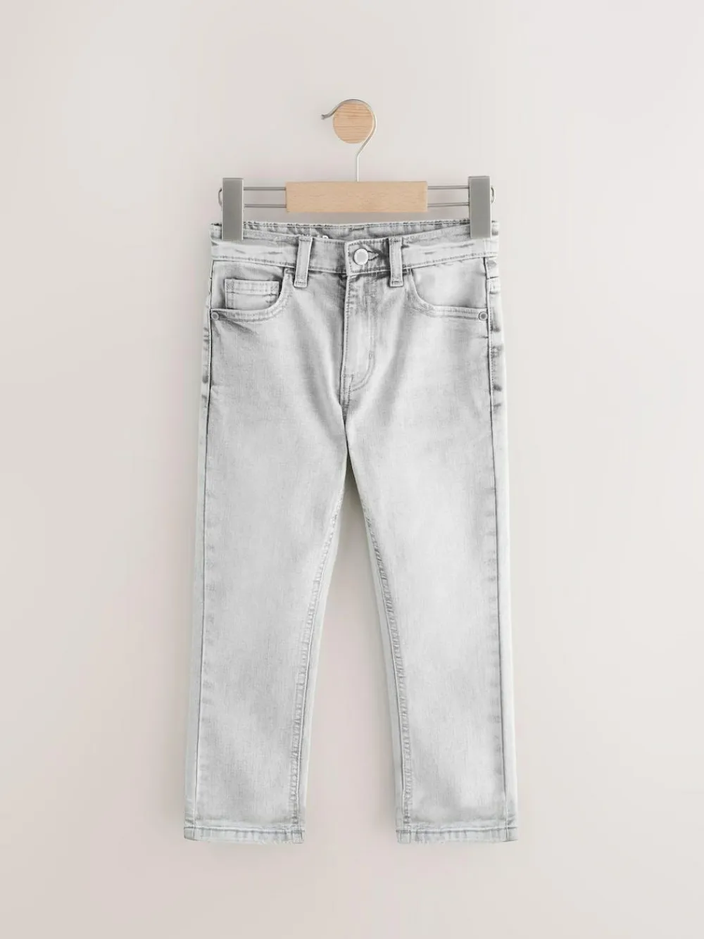 Next Light Grey Regular Fit Stretch Jeans (3-17yrs)^BOY Jeans|Jeans