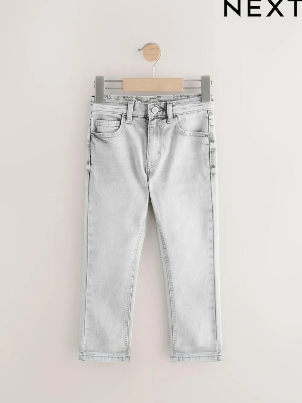 Next Light Grey Regular Fit Stretch Jeans (3-17yrs)^BOY Jeans|Jeans