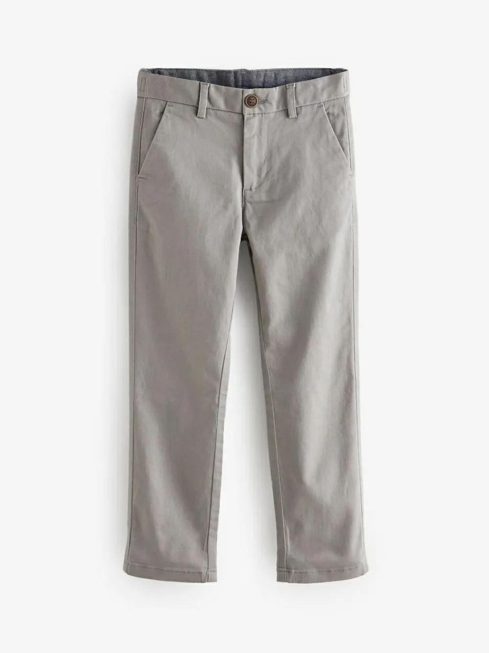 Next Light Grey Regular Fit Stretch Chino Trousers (3-17yrs)^BOY Joggers|Pants & Chinos