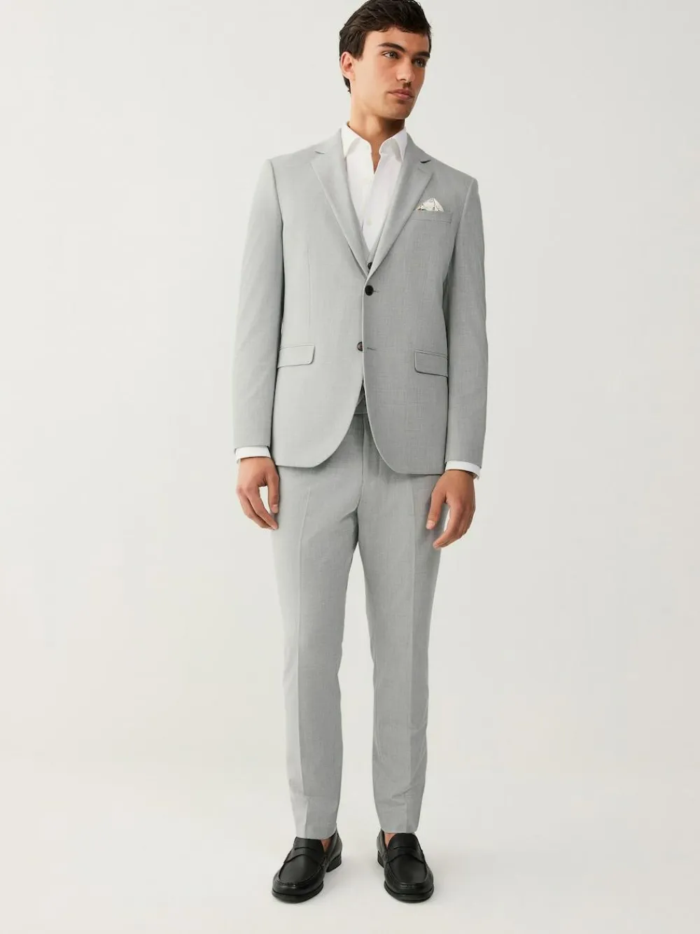 Sale Next Skinny Fit Motionflex Stretch Suit Jacket Light Grey