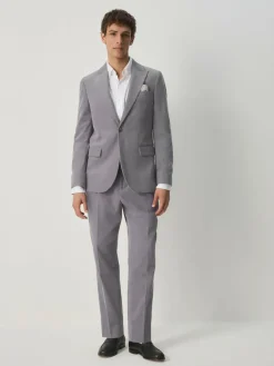 Discount Next Slim Fit Corduroy Suit Jacket Light Grey