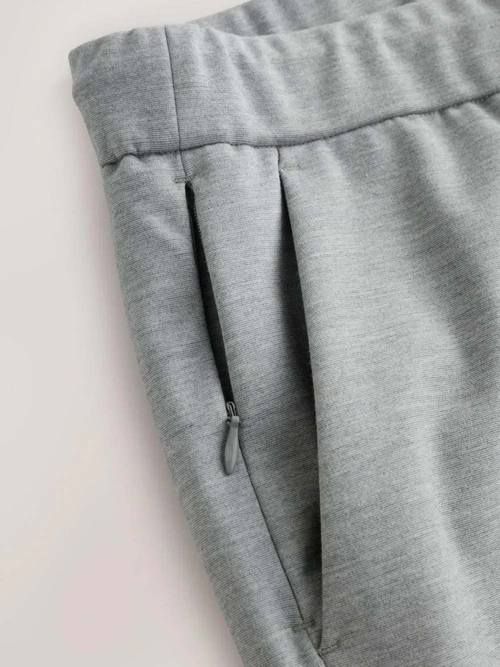 Hot Next Slim Fit Smart Elasticated Waistband Trousers With Wool Content Light Grey