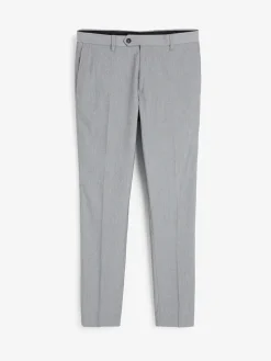 Next Light Grey Slim Fit Stretch Smart Trousers^ Pants & Chinos