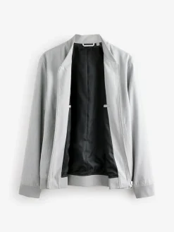 Next Light Grey Smart Bomber Jacket^ Blazers & Formal Jackets