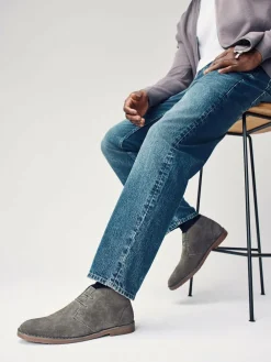 Clearance Next Light Grey Suede Desert Boots