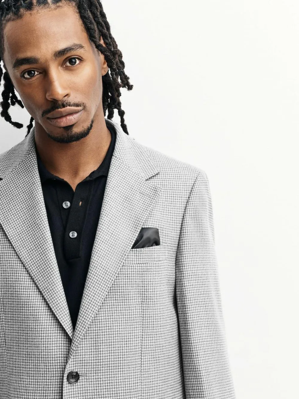 Next Light Grey Tailored Fit Wool Blend Puppytooth Suit Jacket^ Grey Suits