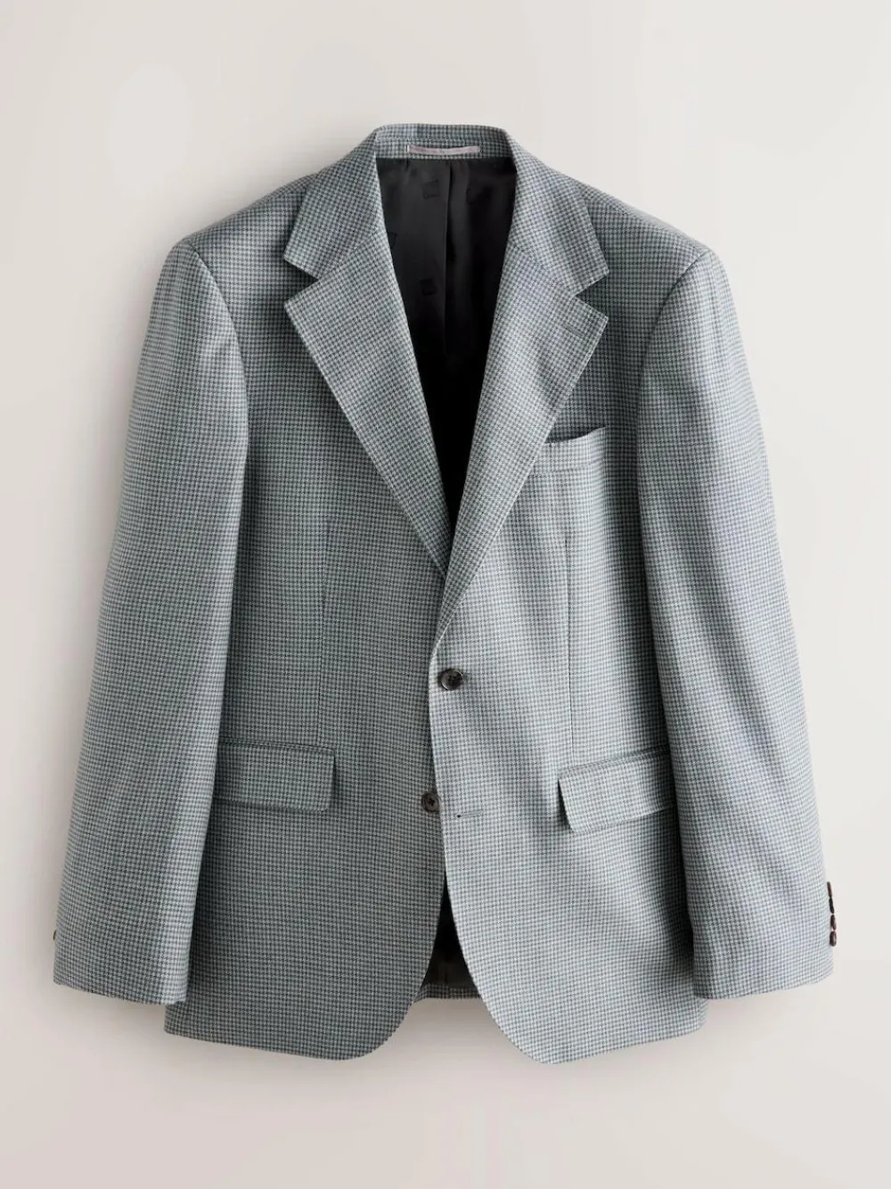 Next Light Grey Tailored Fit Wool Blend Puppytooth Suit Jacket^ Grey Suits