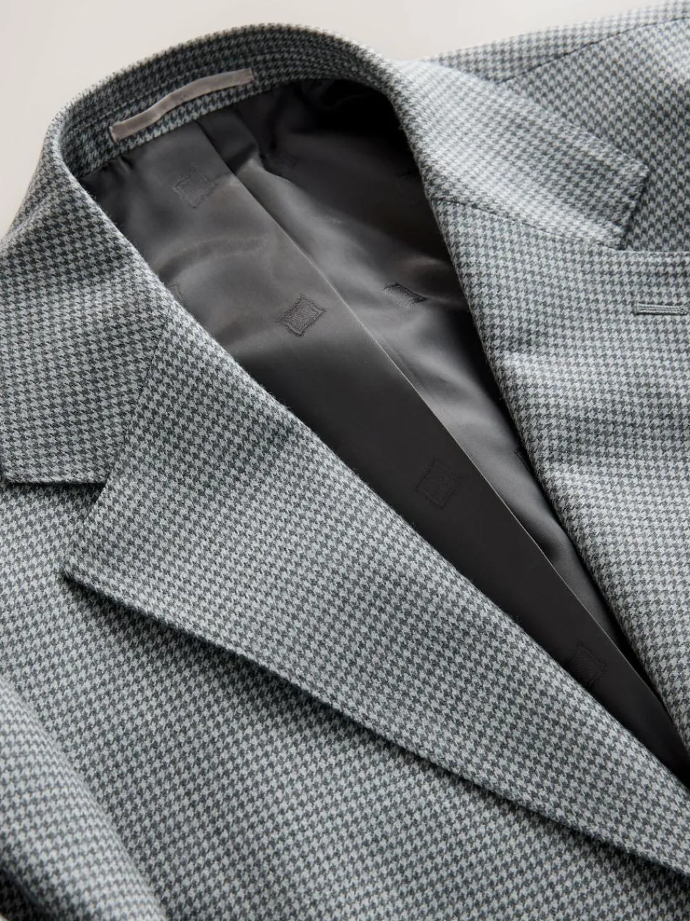 Next Light Grey Tailored Fit Wool Blend Puppytooth Suit Jacket^ Grey Suits