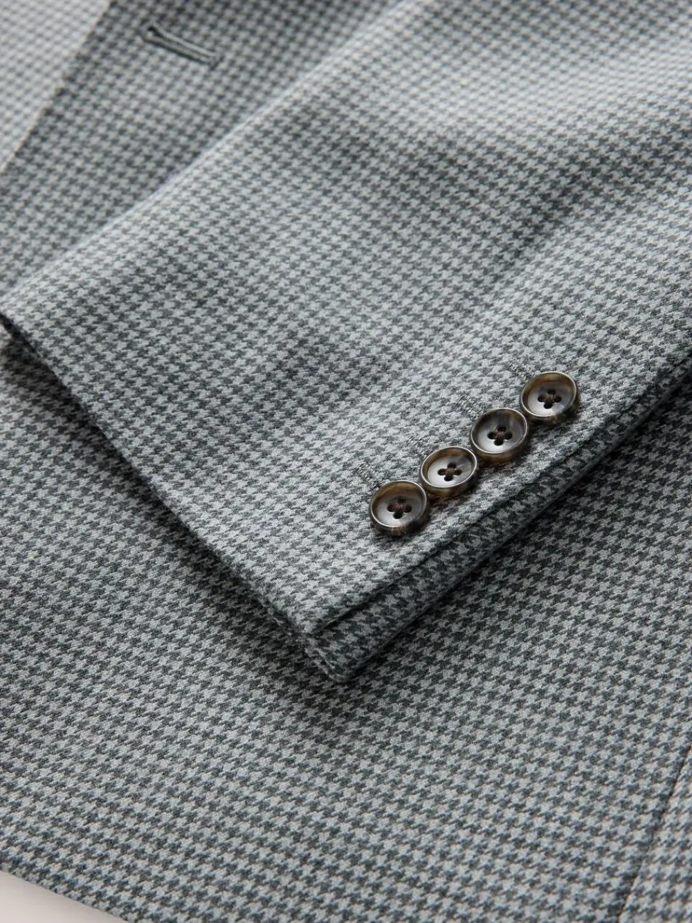 Next Light Grey Tailored Fit Wool Blend Puppytooth Suit Jacket^ Grey Suits