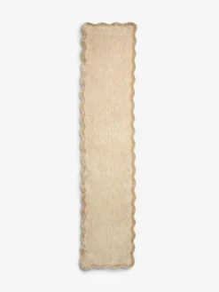 Next Light Natural Soft Scallop Washable Runner^ Rugs & Runners