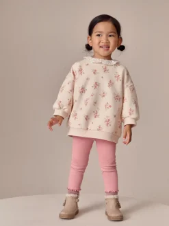 Next Light Pink Ditsy Floral Collar Sweatshirt and Leggings Set (3mths-7yrs)^ Sweatshirts & Hoodies|Sets & Co-Ords