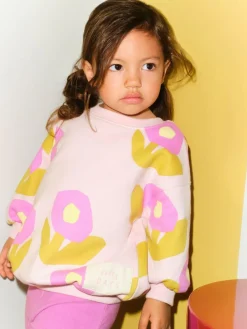 Sale Next Sweatshirt & Flare Leggings Set (3mths-7yrs) Light Pink Flowers