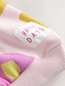 Sale Next Sweatshirt & Flare Leggings Set (3mths-7yrs) Light Pink Flowers