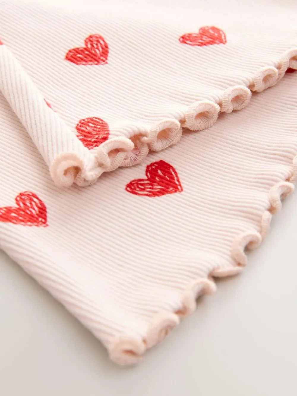 Next Light Pink Heart Rib Flare Leggings (3mths-7yrs)^ Pants & Leggings|Pants & Leggings