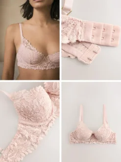 Clearance Next Light Pink Pad Balcony Lace Ultimate Comfort Bra