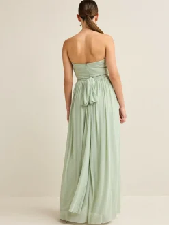 Clearance Next Light Sage Green Mesh Multiway Wedding Guest Bridesmaid Maxi Dress
